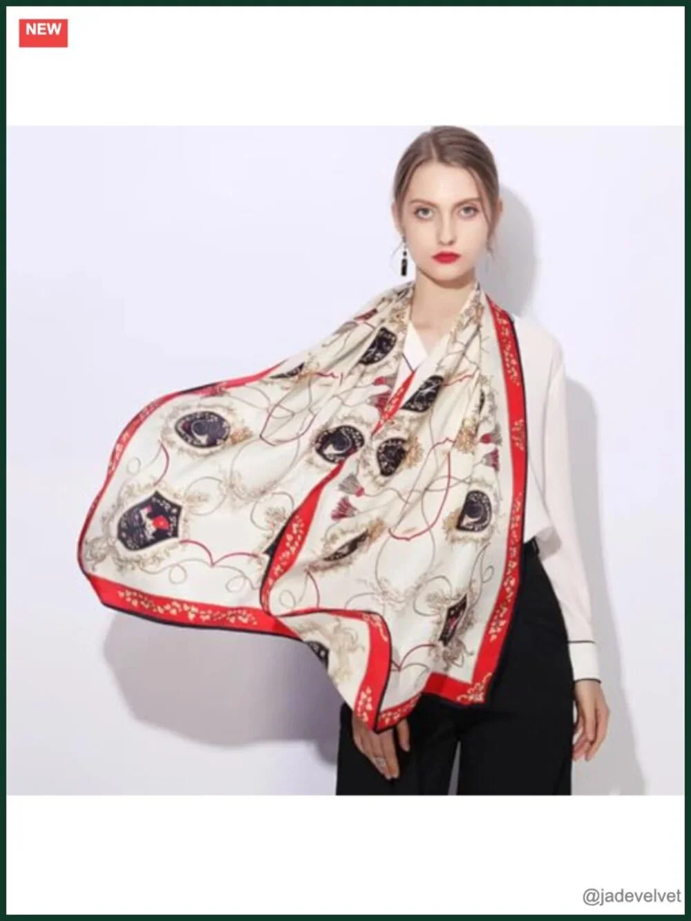 100% Pure Mulberry Silk Long Oblong Shawl Fashion Scarf